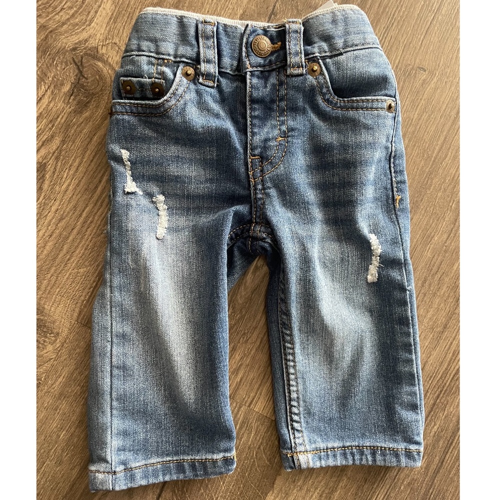 Medium Wash Baby Levi Jeans - 3 Months - Infant
